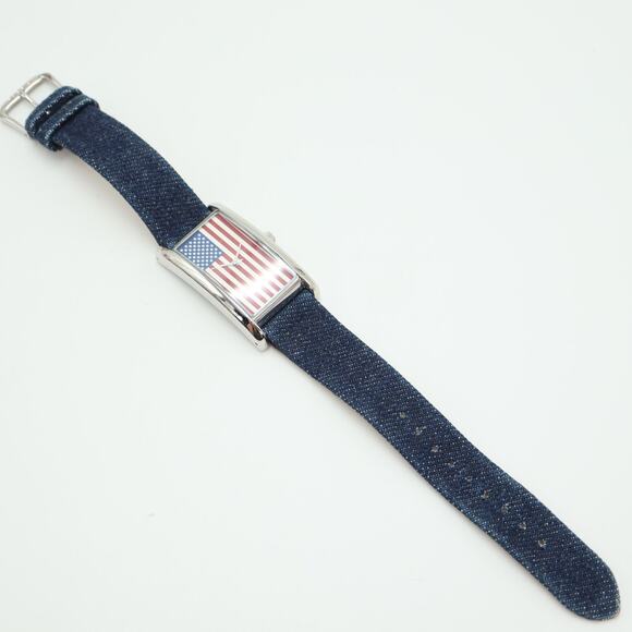 Fossil x Nordstrom American Flag Womens Tank Watch 24mm In Box w New Battery - Picture 11 of 16